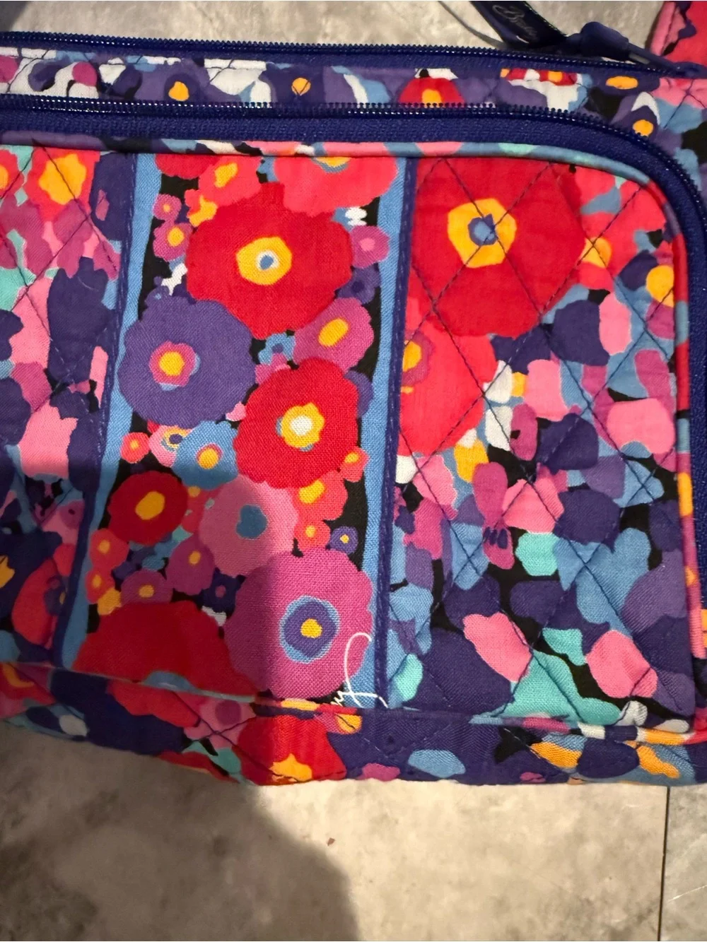 Vera Bradley Quilted Floral Crossbody - Pink & Purple